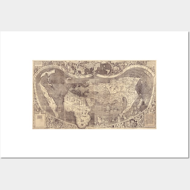 Early map of the world, with America (E056/0054) Wall Art by SciencePhoto